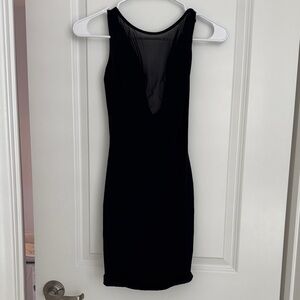 Mesh Black Sleeveless Dress BodyCon